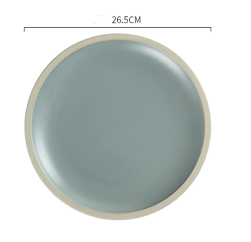 Morandi Matte Ceramic Dinner Plate Set – Modern Minimalist Tableware