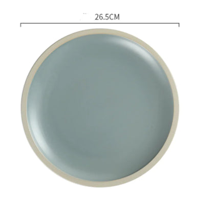 Morandi Matte Ceramic Dinner Plate Set – Modern Minimalist Tableware
