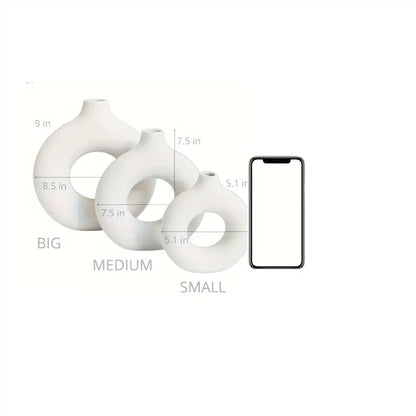 Modern White Ceramic Vase for Home Decor and Events